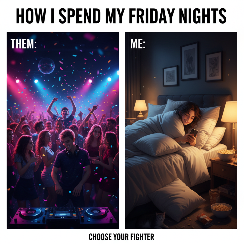 Friday night plans: clubbing. Friday night reality: debating if I need a second pillow.