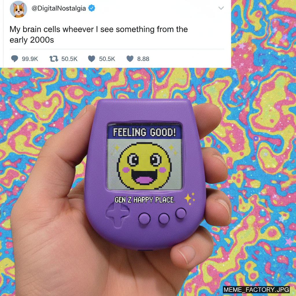 Found my old Tamagotchi. The nostalgia hit so hard I almost cried. It's still alive!