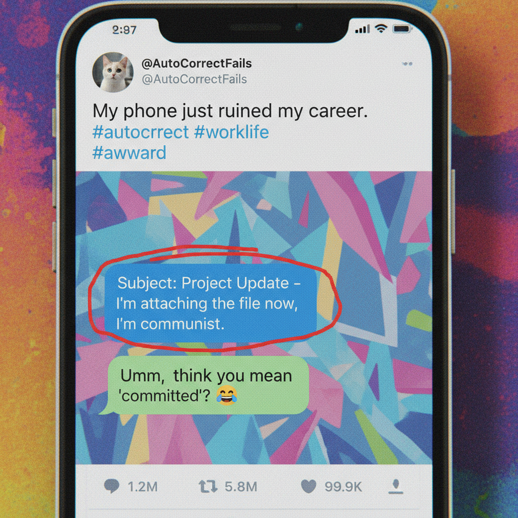 Autocorrect just changed 'I'm coming' to 'I'm communist' in a work email. My career is over.