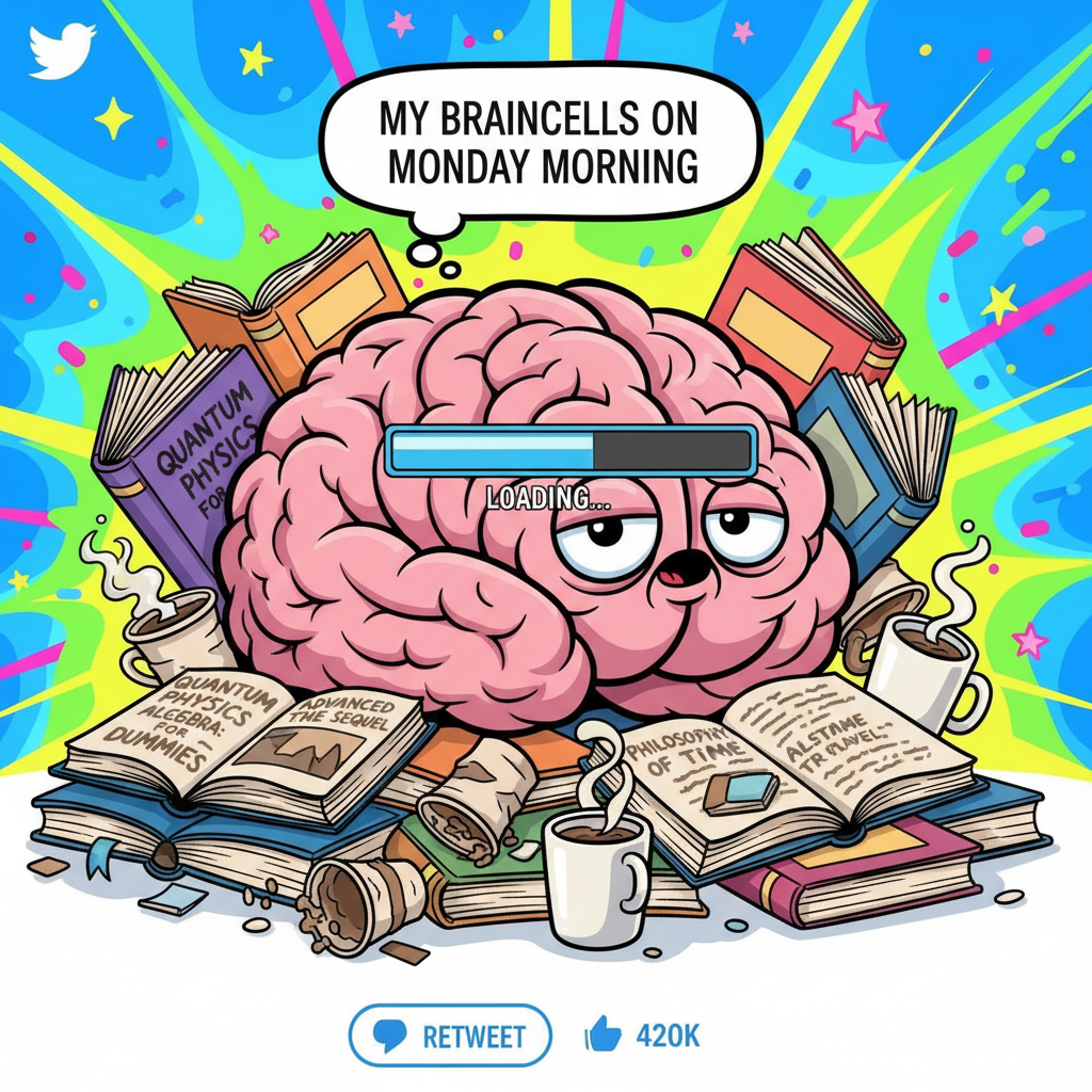 My brain during exam season: *buffering* 0% complete. Send help.