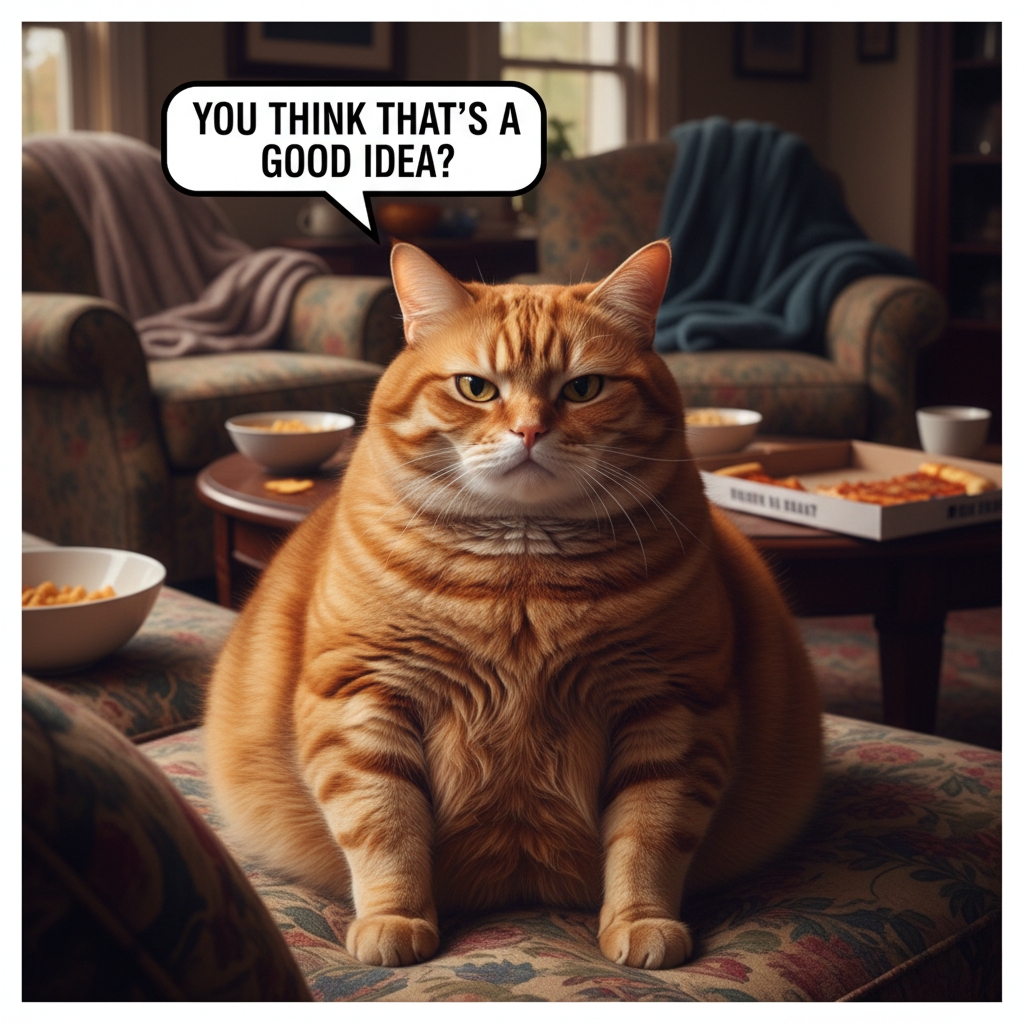 My cat judging my life choices like it pays rent