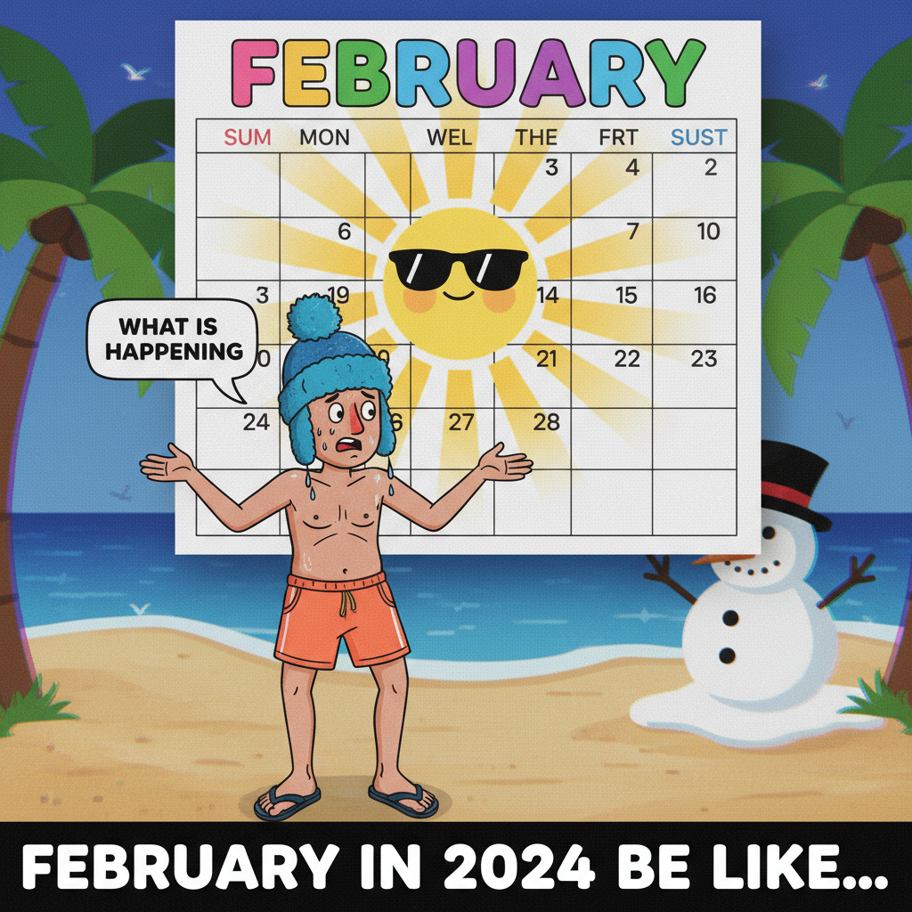 It's 70 degrees in February. The planet is just making up weather now.