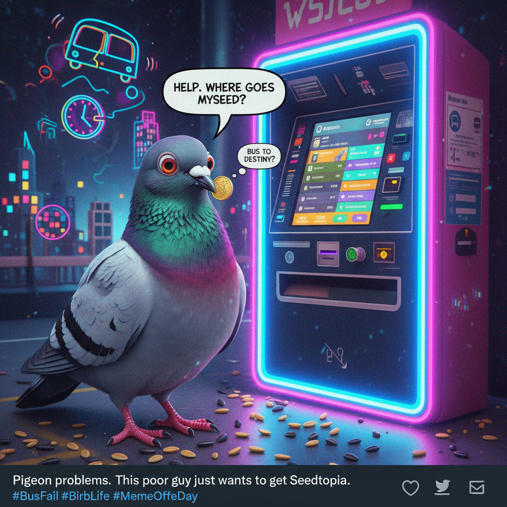 Just witnessed a pigeon trying to pay for a bus ticket. This city is wild.