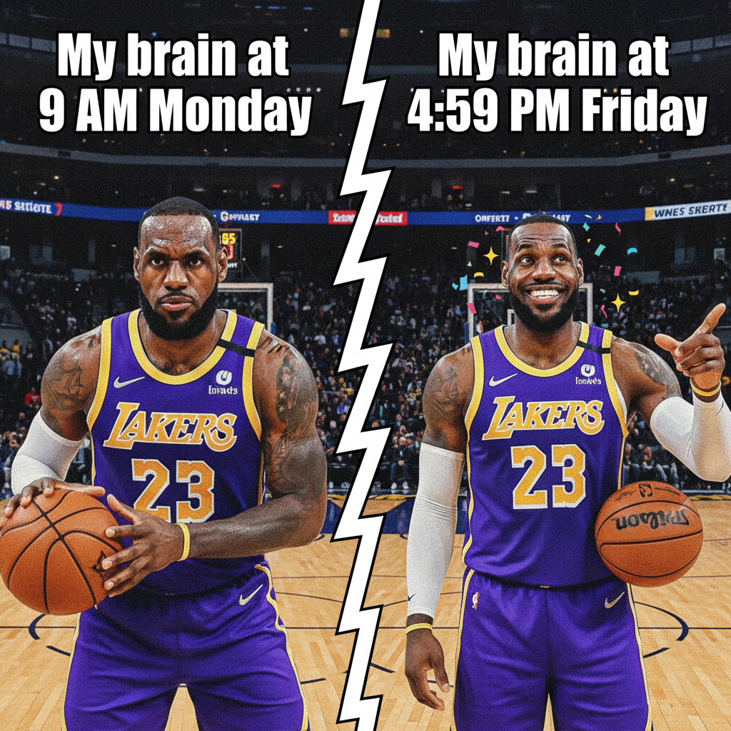 My brain trying to focus on work at 4:59 PM on Friday