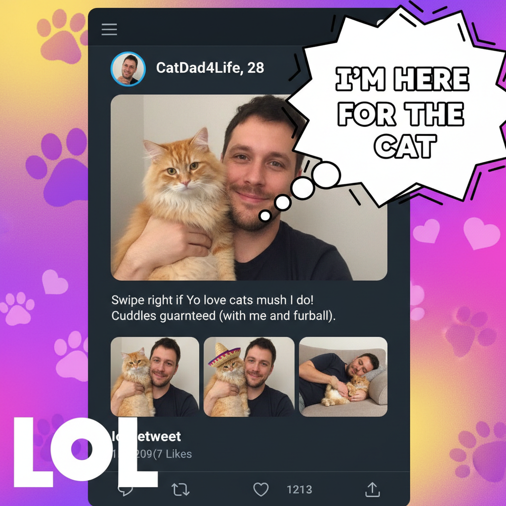 Matched with someone who only had pics with their cat. I'm not dating them, I'm dating the cat.