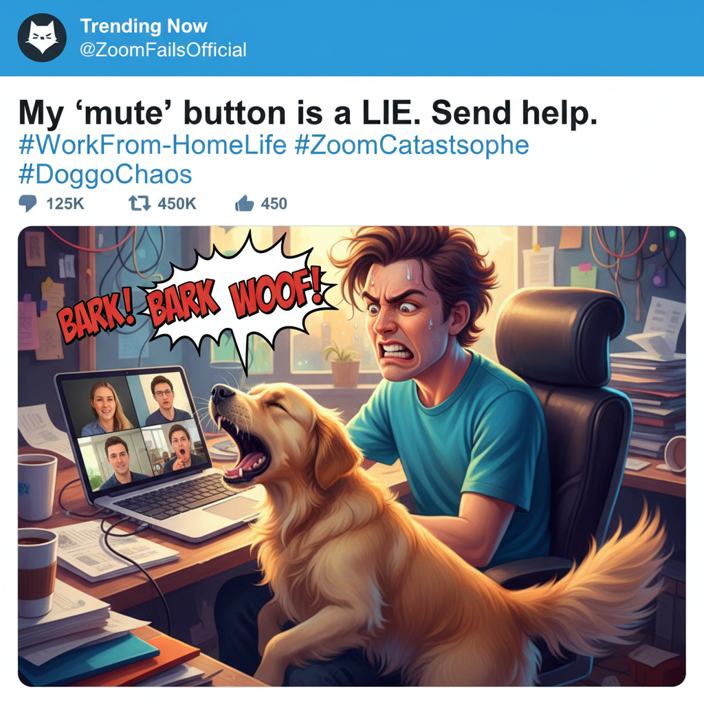 My boss asked if I was paying attention on Zoom. My camera was off, but my dog was barking.