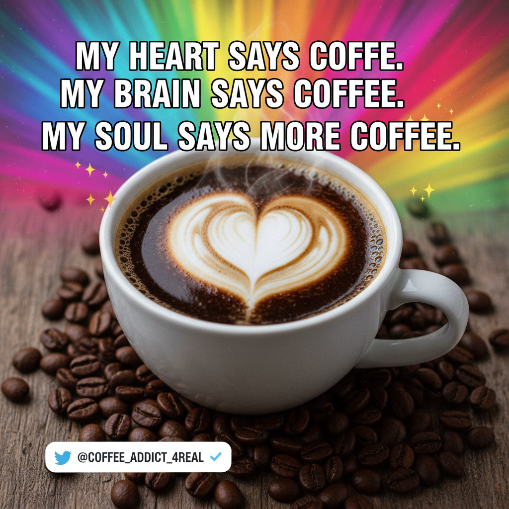 My blood type is coffee. My love language is a fresh brew.