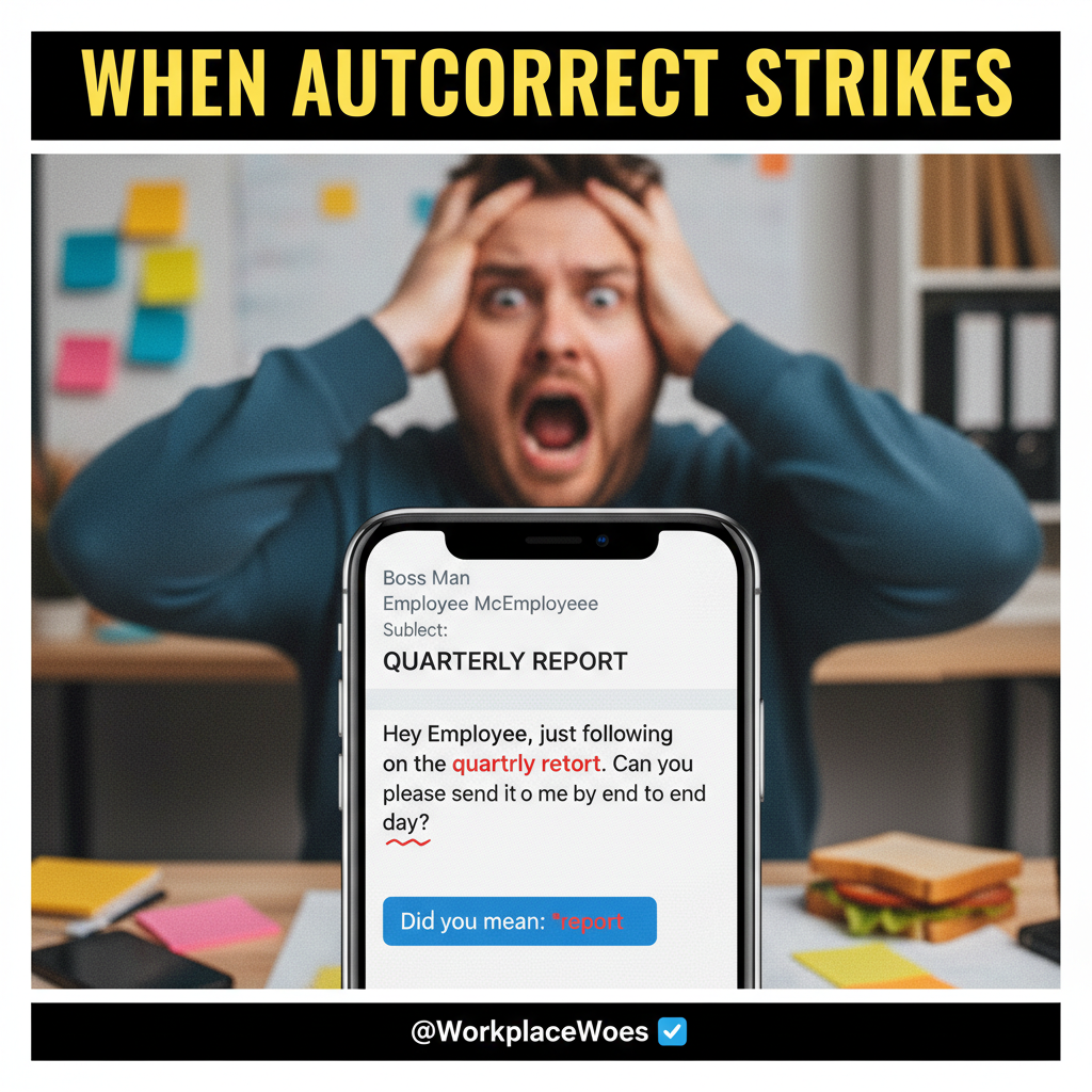 Autocorrect just changed 'I'm coming' to 'I'm cumming' in a work email. My career is over.
