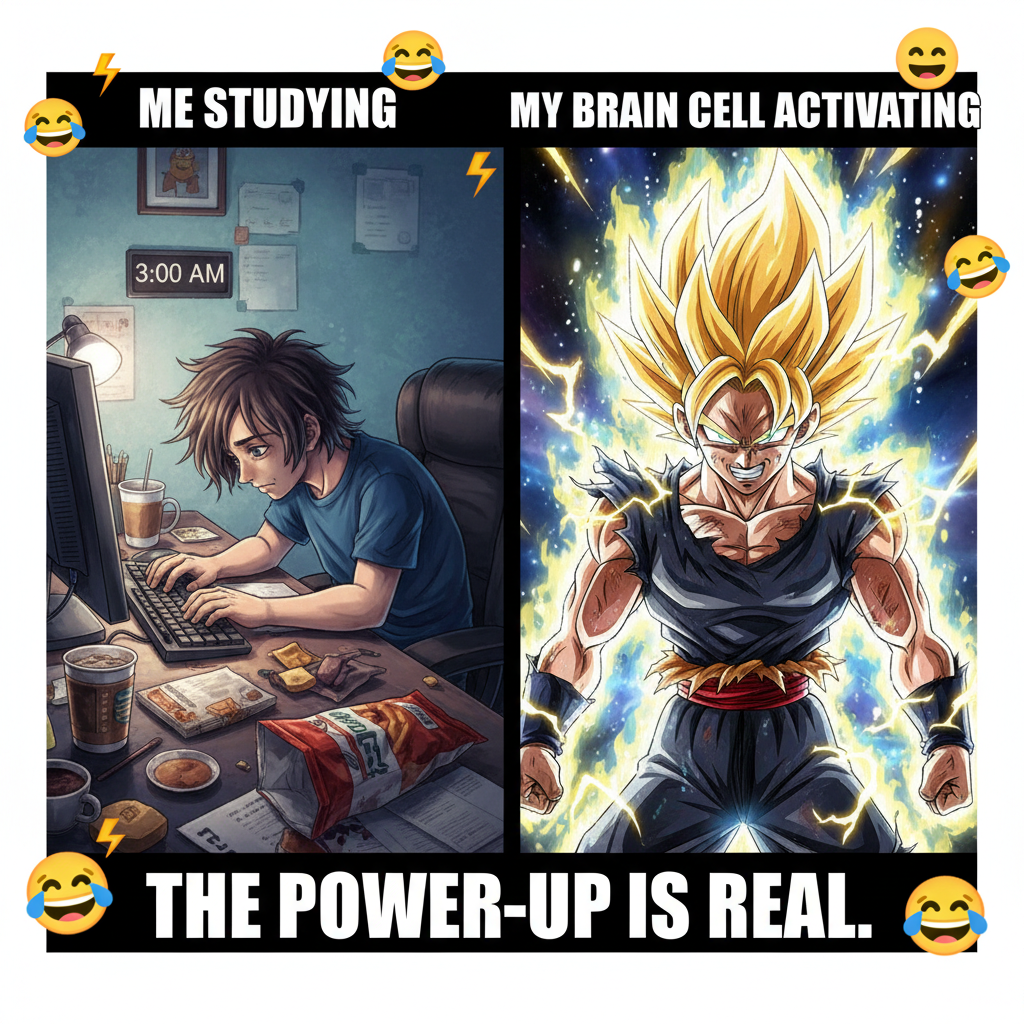 Me trying to adult vs. my brain reacting like a shonen anime protagonist.