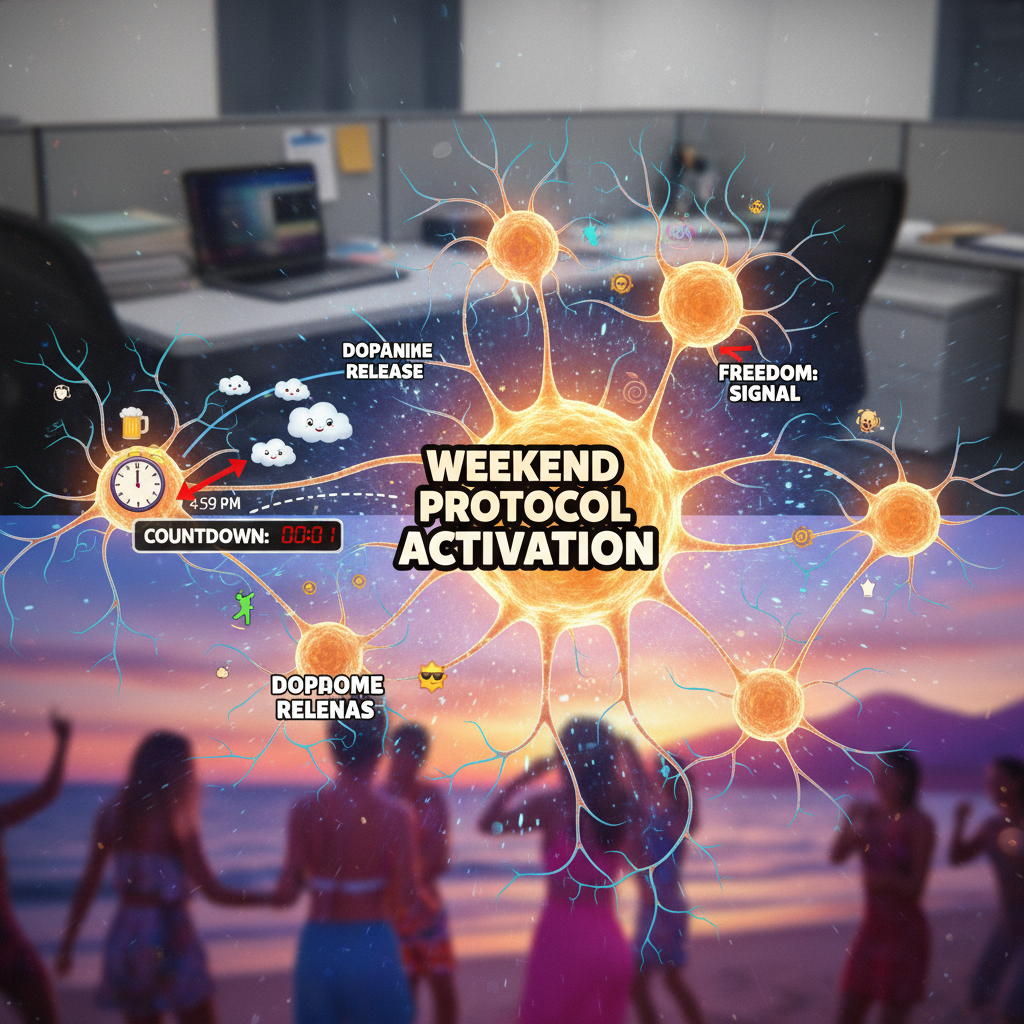 My brain cells activating the 'weekend protocol' at 4:59 PM on Friday