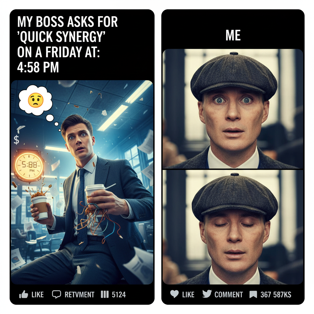 Me watching literally anything slightly awkward: *insert Cillian Murphy blinking meme*