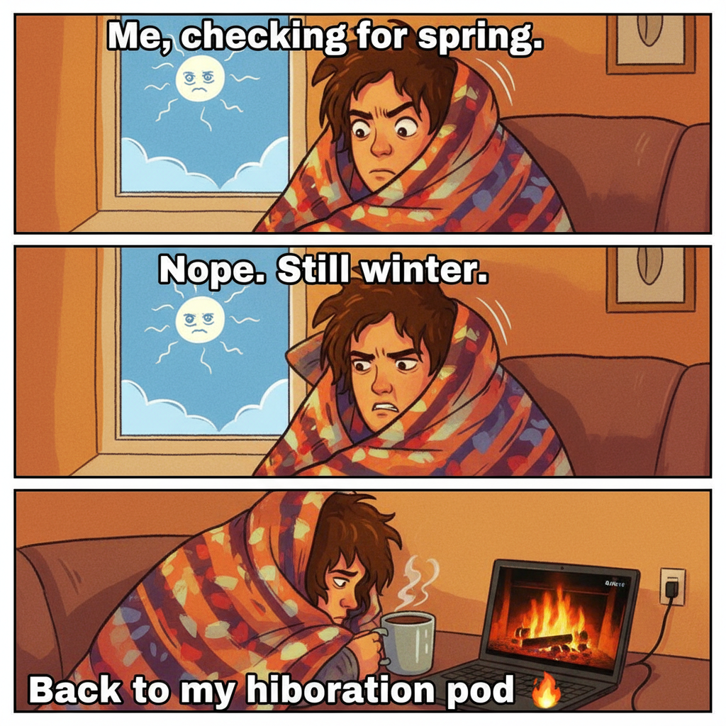 Me trying to find joy in winter: *squints at sun for 0.5 seconds, immediately retreats indoors*