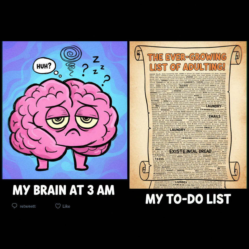 My brain on Monday morning vs. my to-do list. It's a battle I always lose.