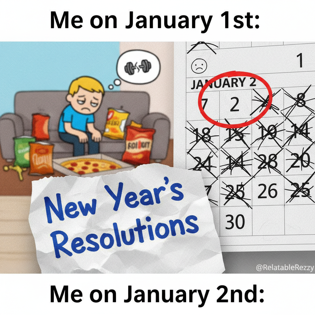 My New Year's resolution lasted until January 2nd. At least I tried?