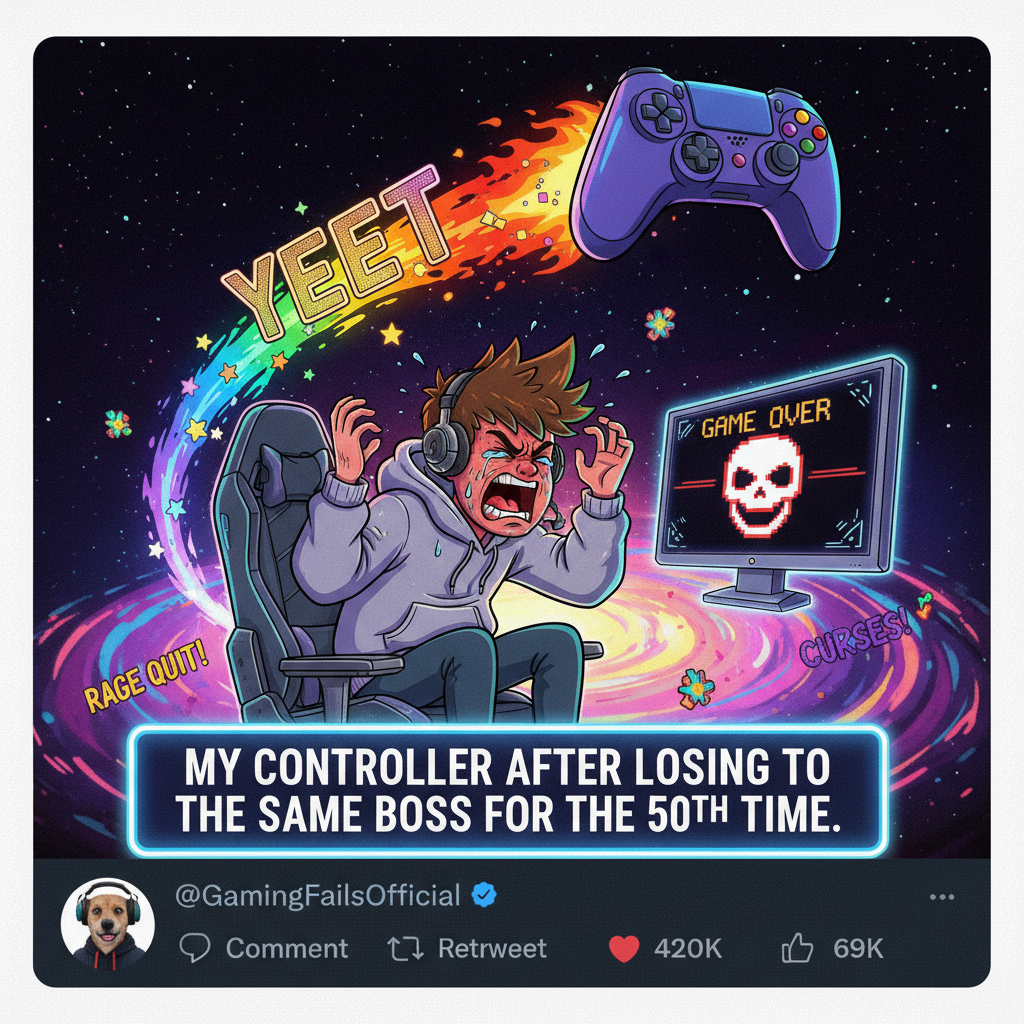 Just lost to a 12-year-old in Fortnite. My controller is now in orbit. Send help.