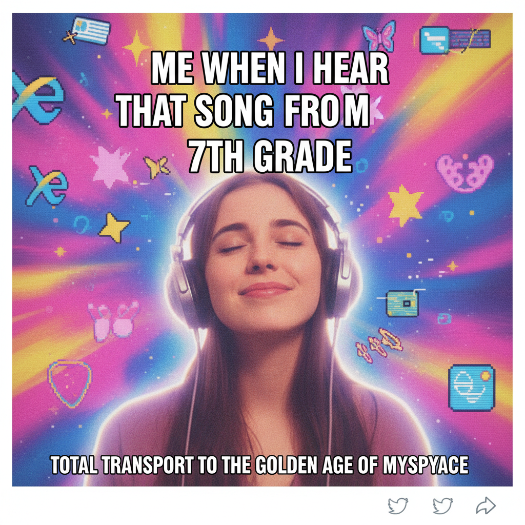 Hearing that one song from your childhood and instantly feeling 8 years old again.