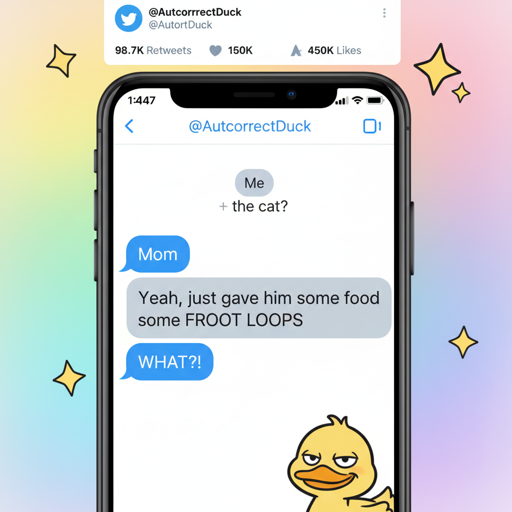 Autocorrect changing 'duck' to 'f*ck' like it's my personal chaos agent.