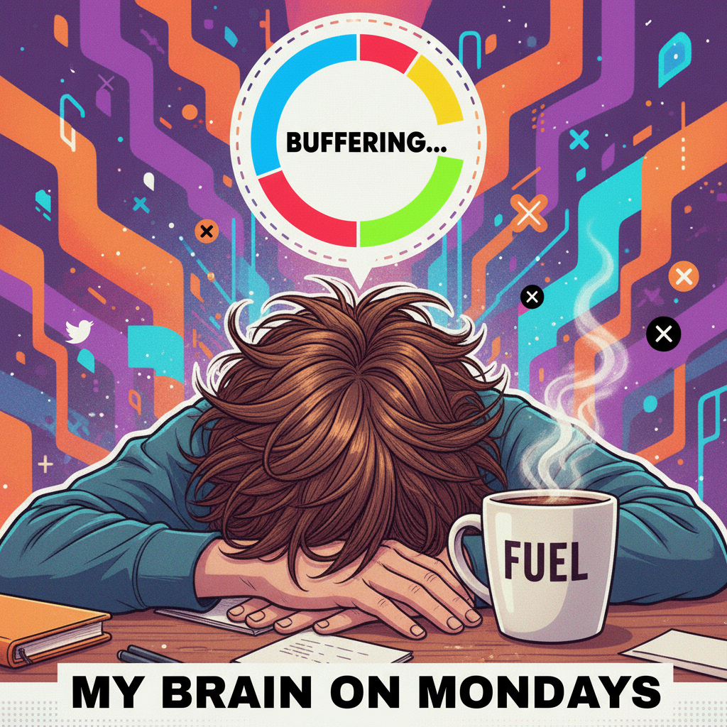 Monday morning: My brain is still buffering. Send coffee.