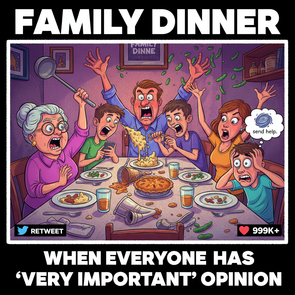 Holiday dinner with the family: More drama than a reality TV show. Send wine.