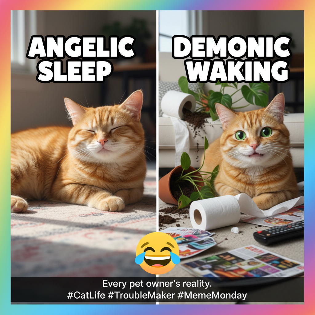 My pet is either a fluffy angel or a tiny demon. There is no in-between.