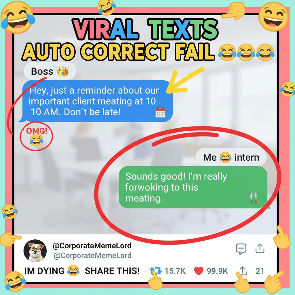 Autocorrect just changed 'meeting' to 'meating'. My boss is going to love this.