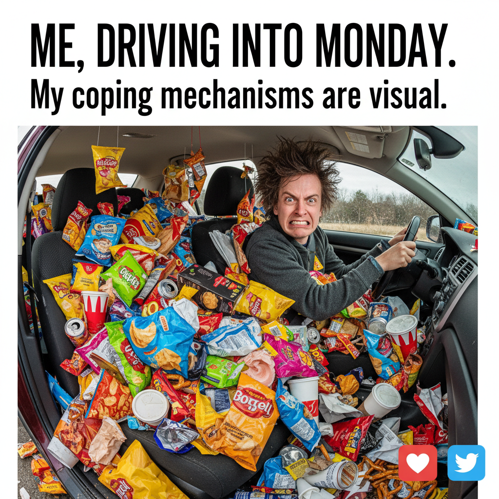 Road trip snacks: unlimited. Road trip sanity: limited. Send help.