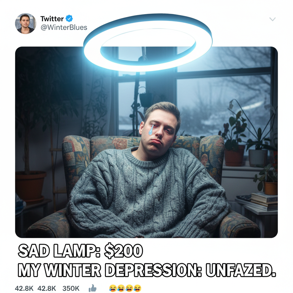 My seasonal depression told me to buy a SAD lamp, but then I got sad about buying a SAD lamp.