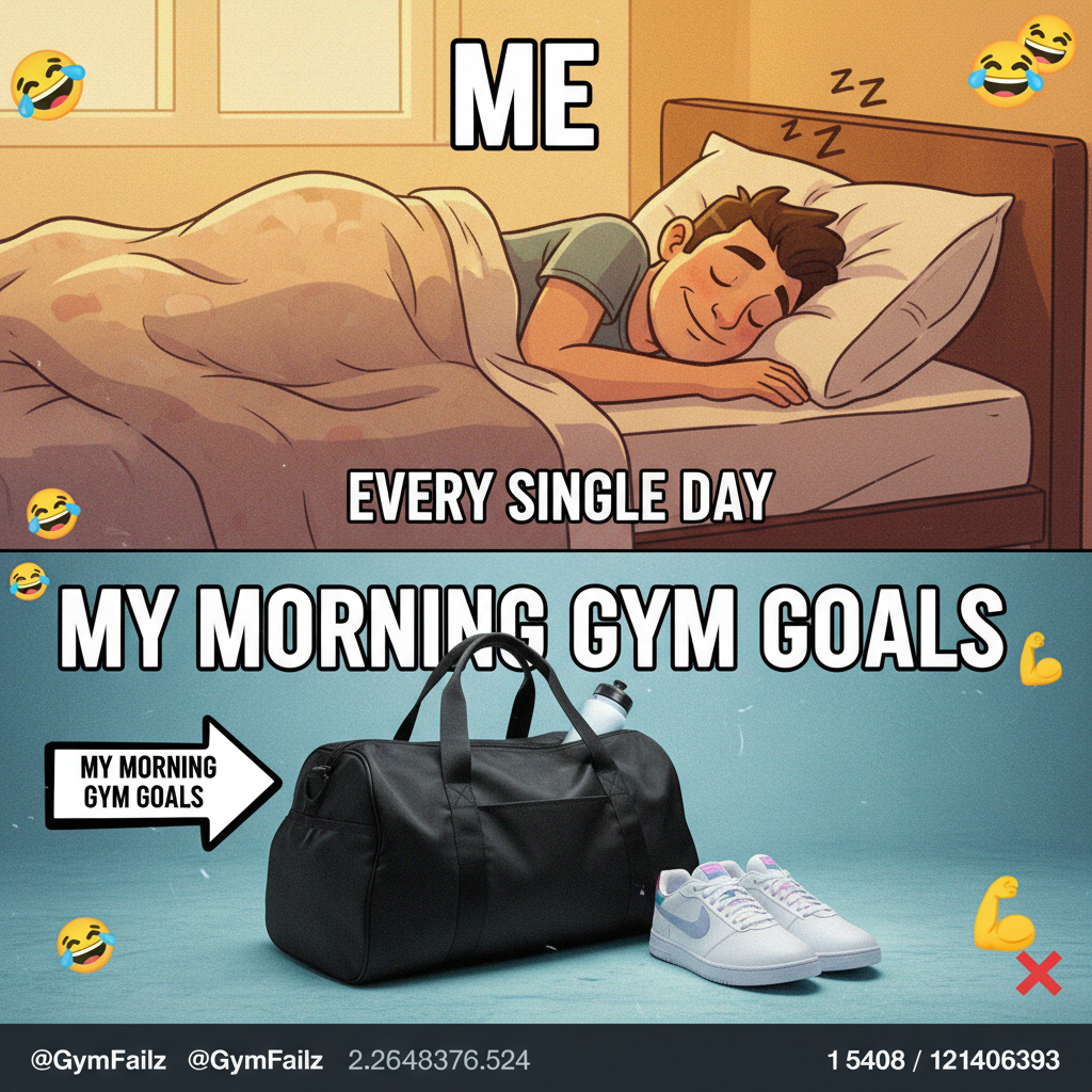 My New Year's resolution was to hit the gym. I hit the snooze button instead. Same difference, right?