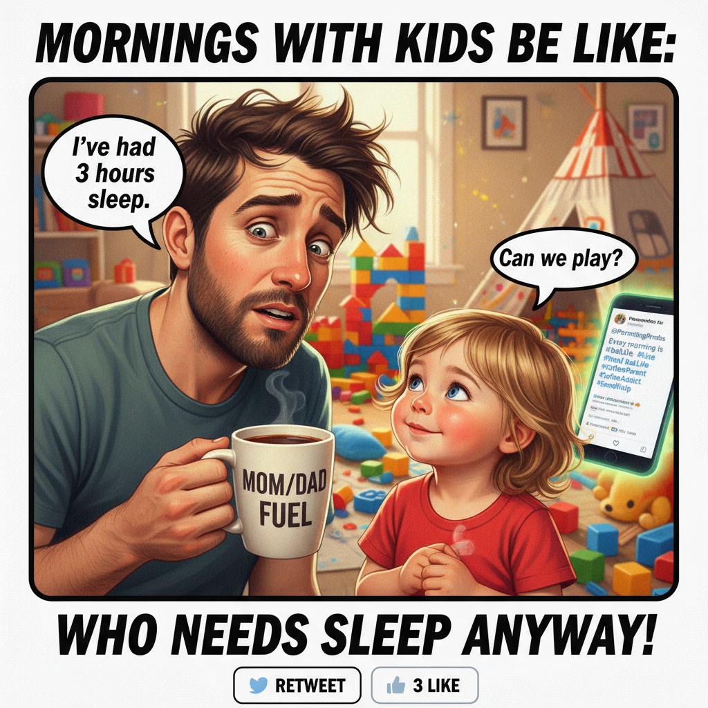 My kid just asked if 'adulting' was a real job. Send help. And coffee.