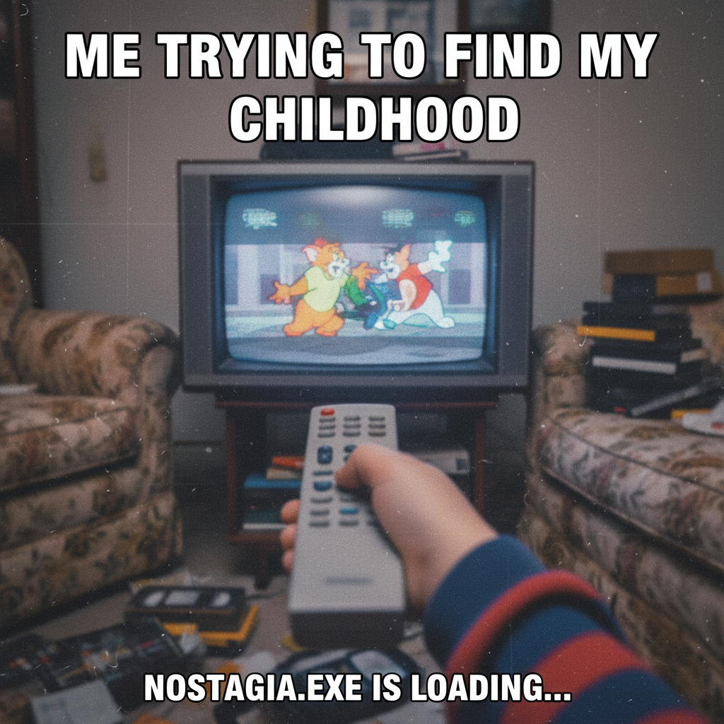 Remember when the biggest decision was which cartoon to watch? Simpler times. 😭