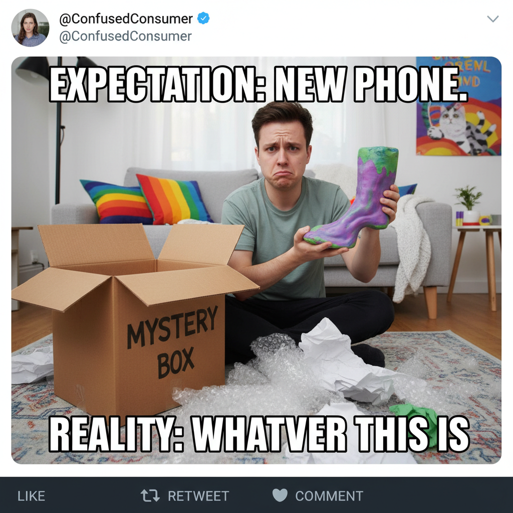 Me: 'I need this!' *adds to cart* Package arrives: 'What even is this?' Online shopping is a gamble.