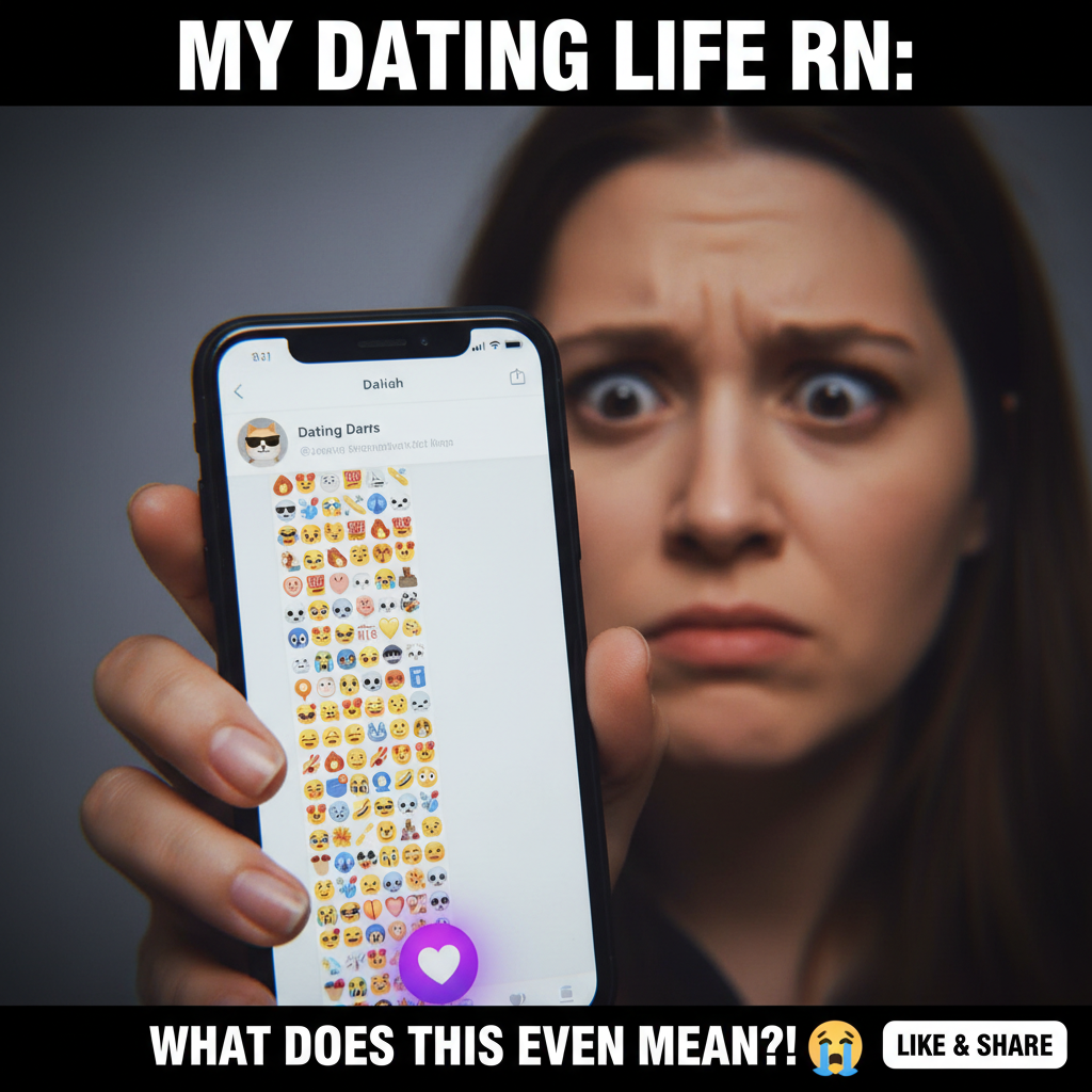 Matched with someone who only communicated in emojis. Is this a date or a puzzle? #DatingAppLife