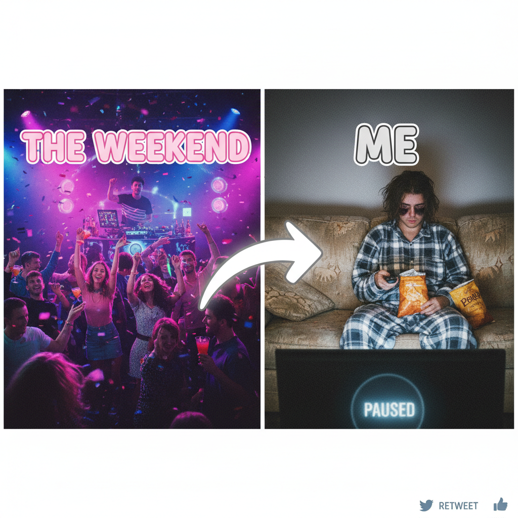 Friday night plans: Clubbing. Friday night reality: Debating if I should shower before bed.