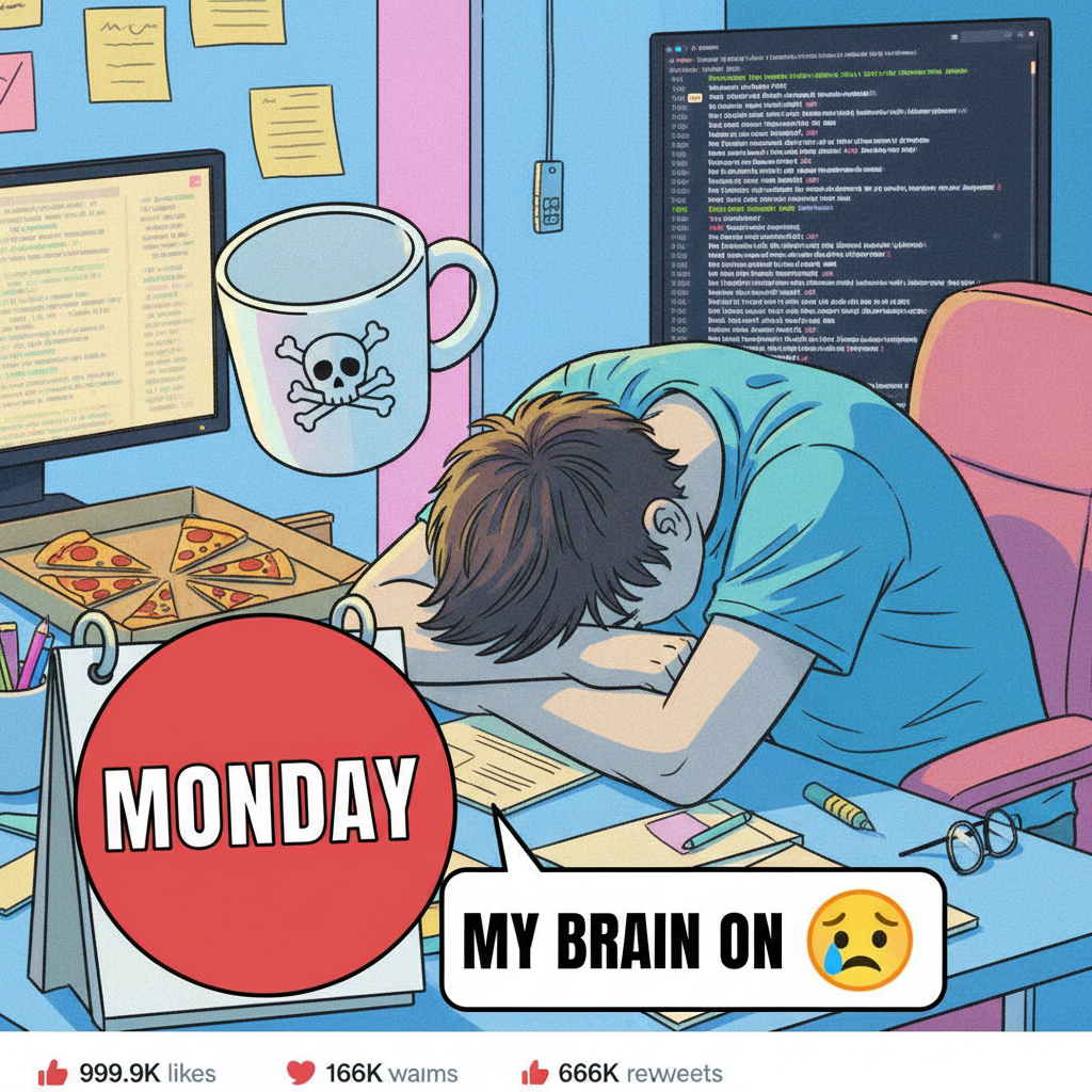 Monday morning mood: I'm not ready for this. Send coffee and a time machine.