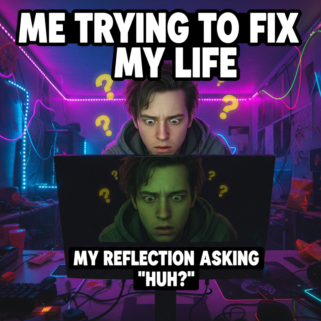 The wifi went down. I think I just saw my reflection in the screen. Who is that?