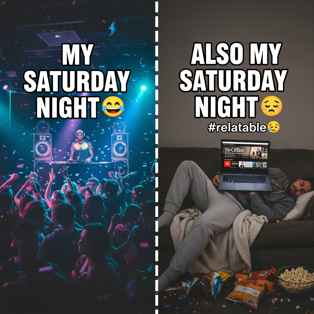 Friday night plans: clubbing. Friday night reality: arguing with Netflix about 'Are you still watching?'