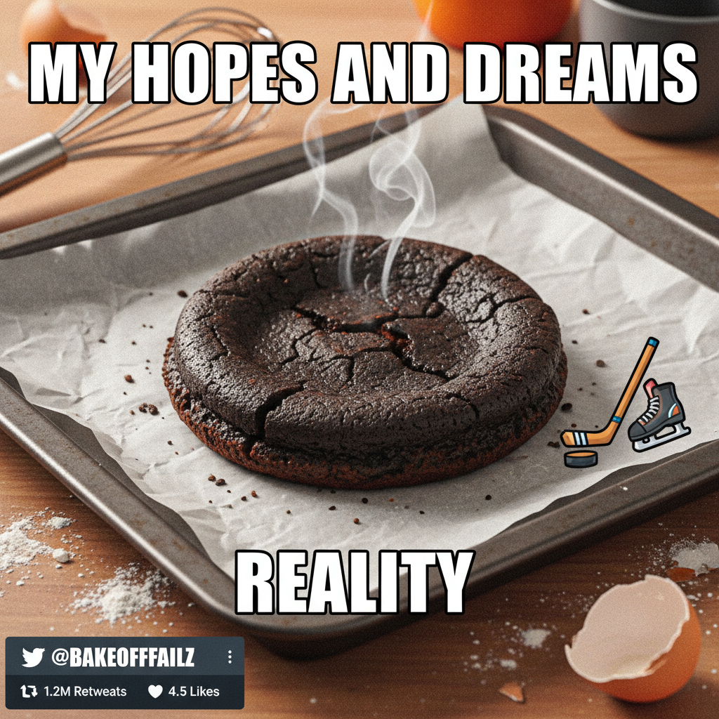 Tried to make a soufflé. Ended up with a delicious, charred hockey puck. Send help.