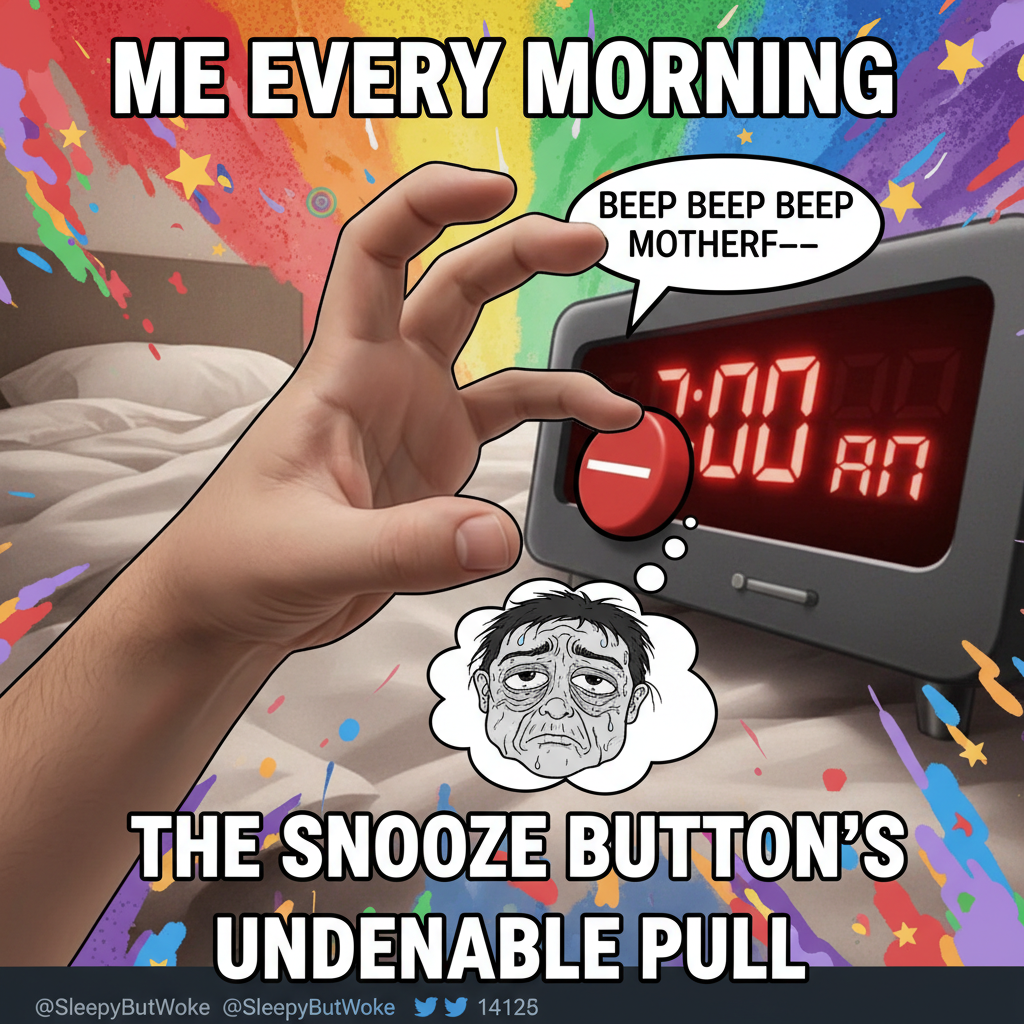 My alarm clock is just a suggestion on Monday mornings.