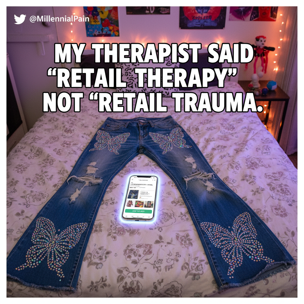 Ordered 'vintage' jeans, got pants from 2003. The betrayal is real.