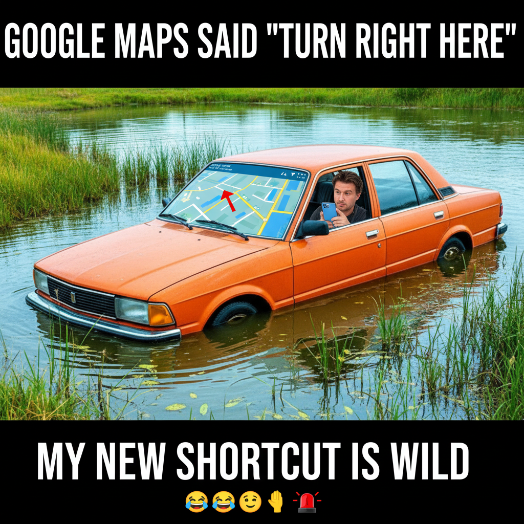 GPS said 'turn left now' into a lake. My trust issues are peaking.