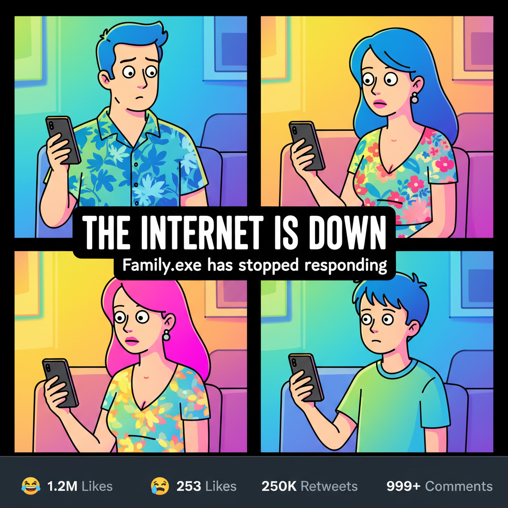 WiFi went down. Suddenly remembered I have a family.