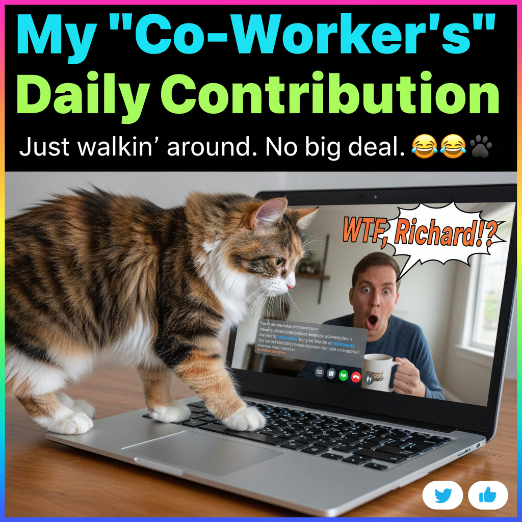 My cat just walked across my keyboard during a client Zoom call. Promoted.