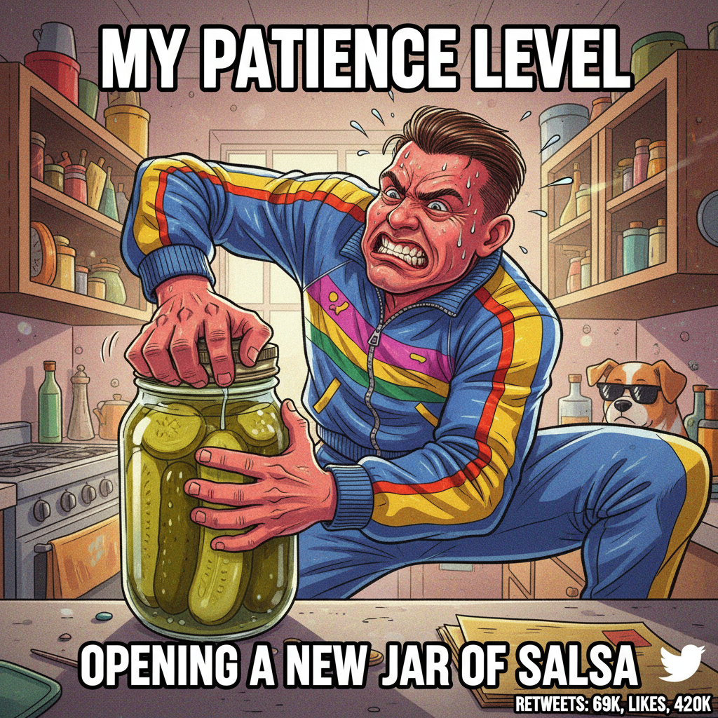 Just spent an hour trying to open a jar. Adulting is a scam.