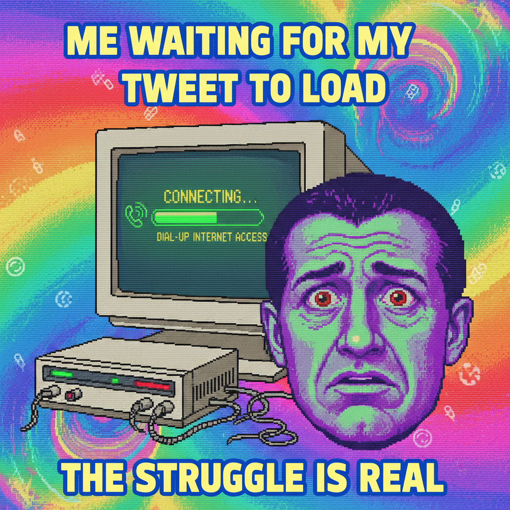 My brain on Monday morning is just a dial-up modem trying to connect.