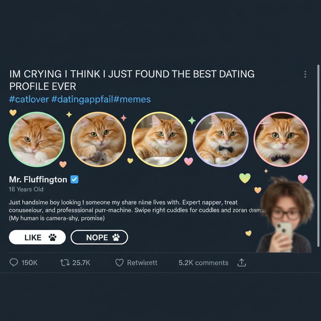 Matched with someone who only posts pics with their cat. I'm in love with the cat.