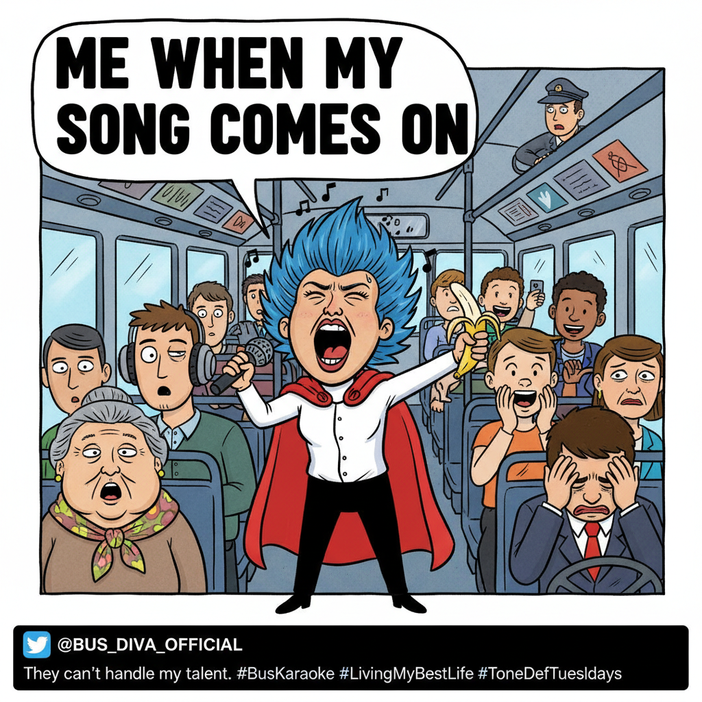 Just witnessed a full-blown opera performance on the bus. Public transport never disappoints.