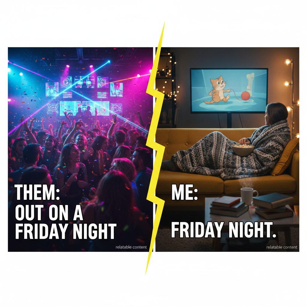 Friday night plans: Club. Friday night reality: My couch and a documentary.