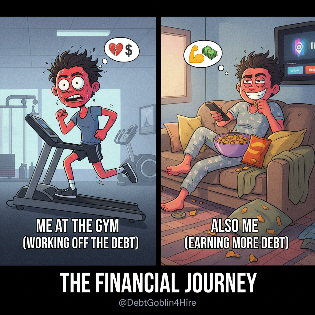 Me at the gym vs. Me thinking about the gym. Two very different people.