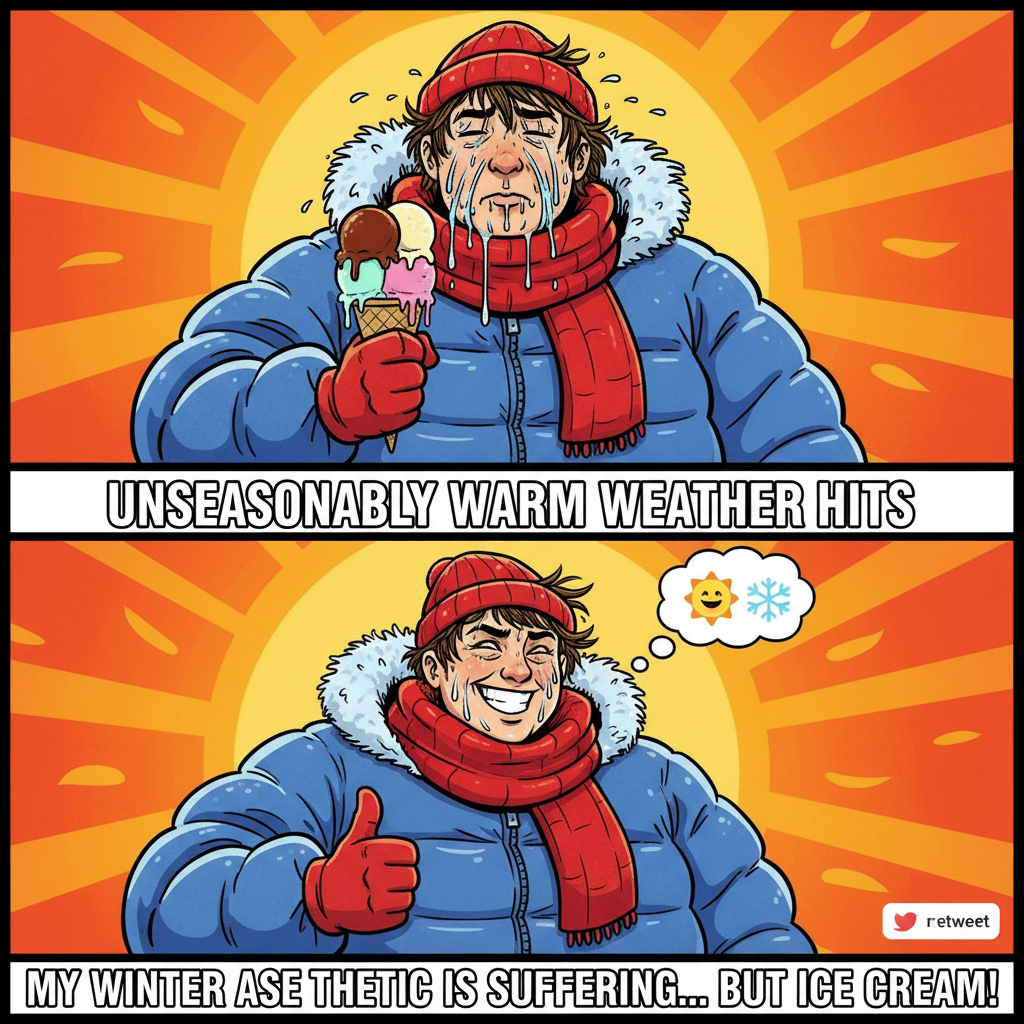 It's 75°F in February. Mother Nature is officially trolling us.