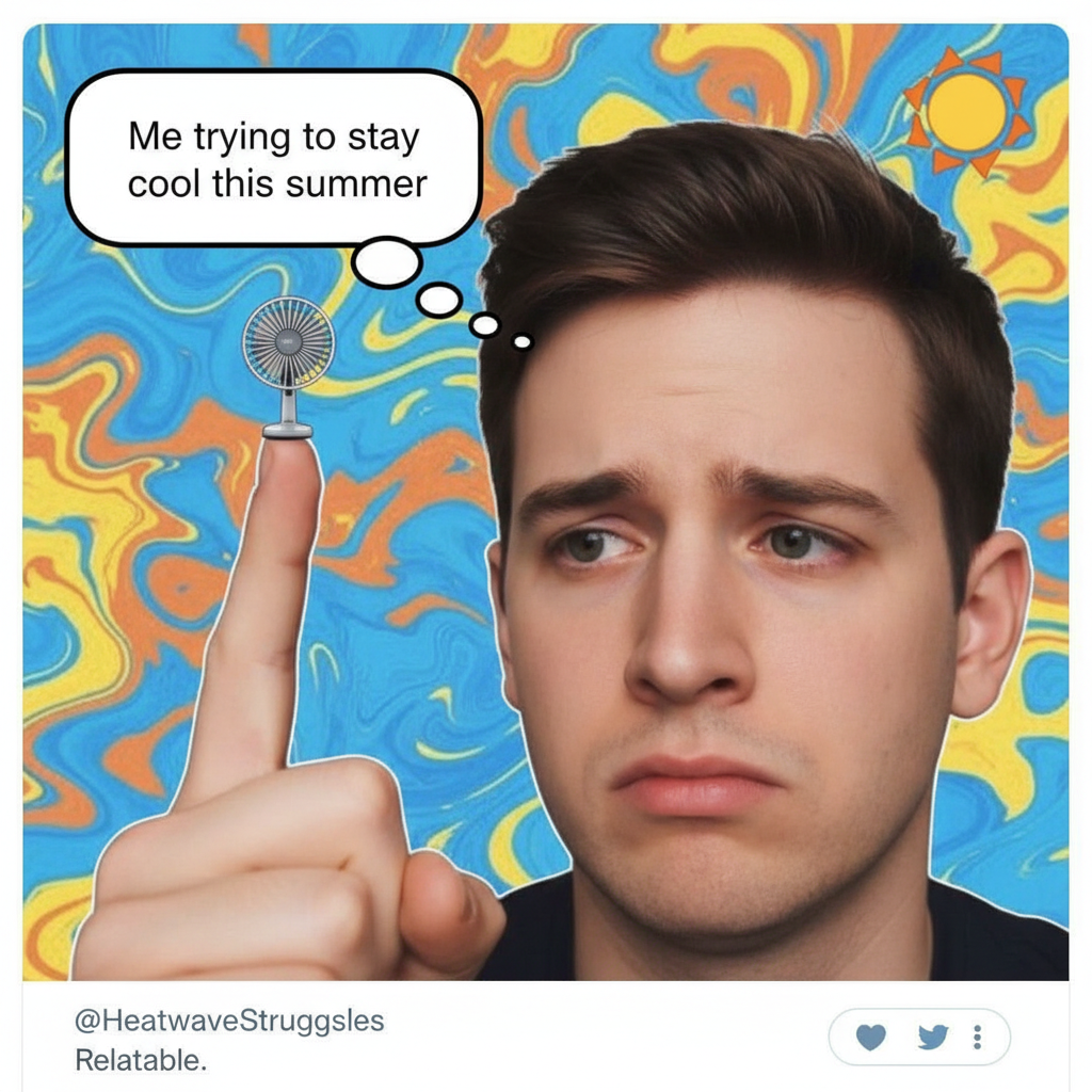 Bought a 'mini' fan online. It's literally the size of my thumb. My regret is immeasurable.